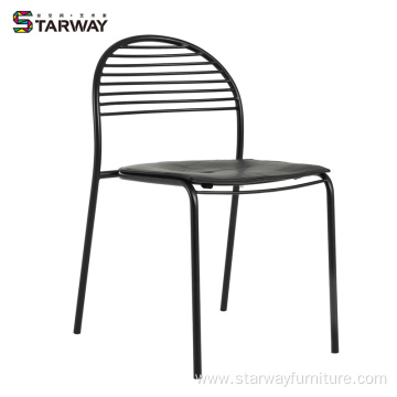 Minimalist design metal chair for dinning room stackable